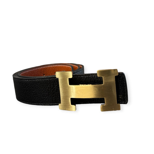 Hermes Black/Brown Reversible Belt Size 30-32