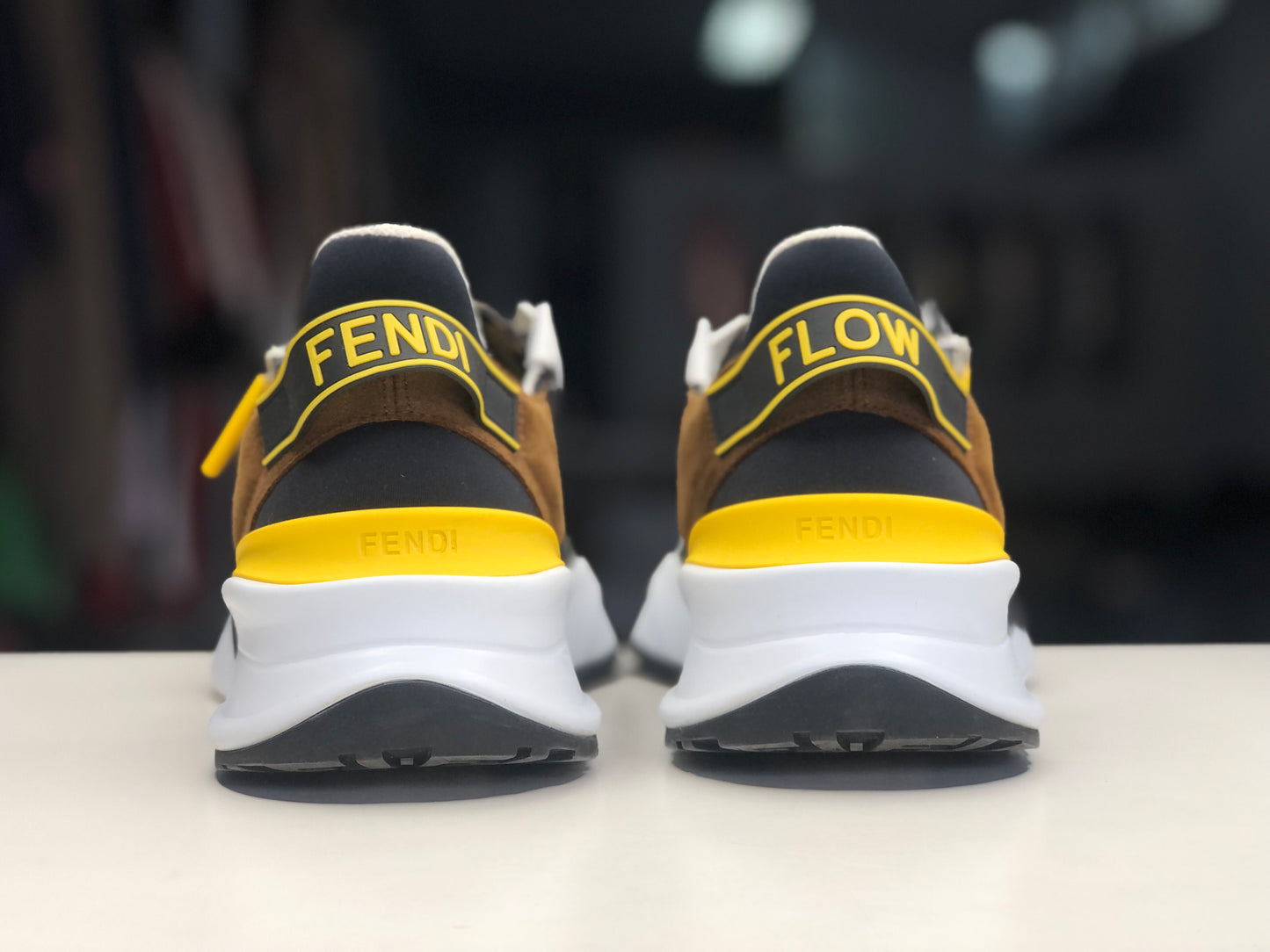 Fendi Flow Logo Zip Runner Sneaker size 41