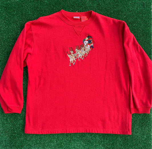 Rudolph Embroidered Vintage Sweater