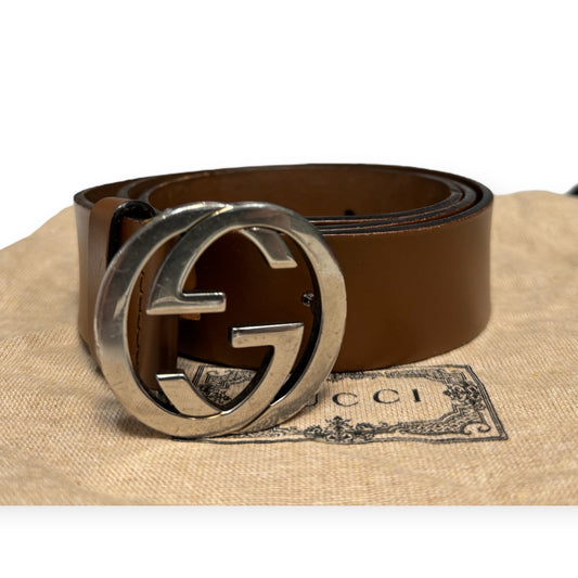 Gucci Brown Leather Belt size 36