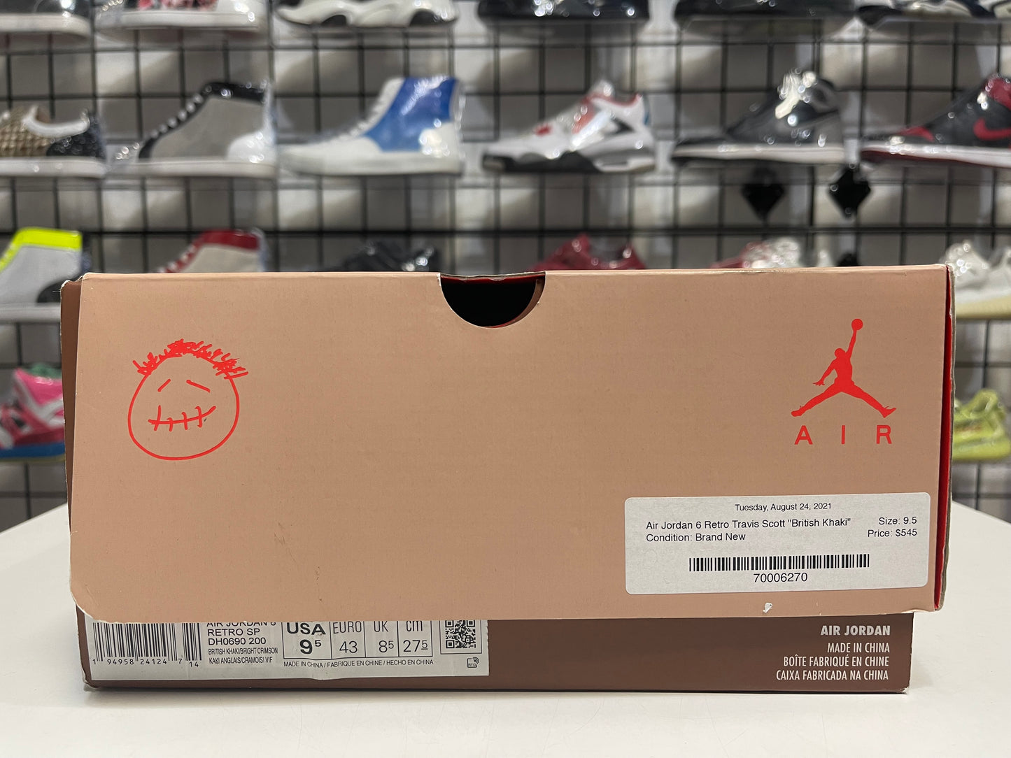 Brand New Jordan 6 Travis Scott Khaki Size 9.5