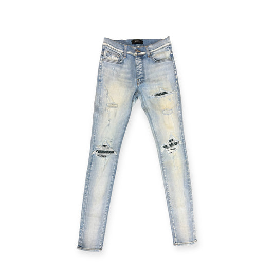 Amiri Blue Denim Patch Jeans Size 29