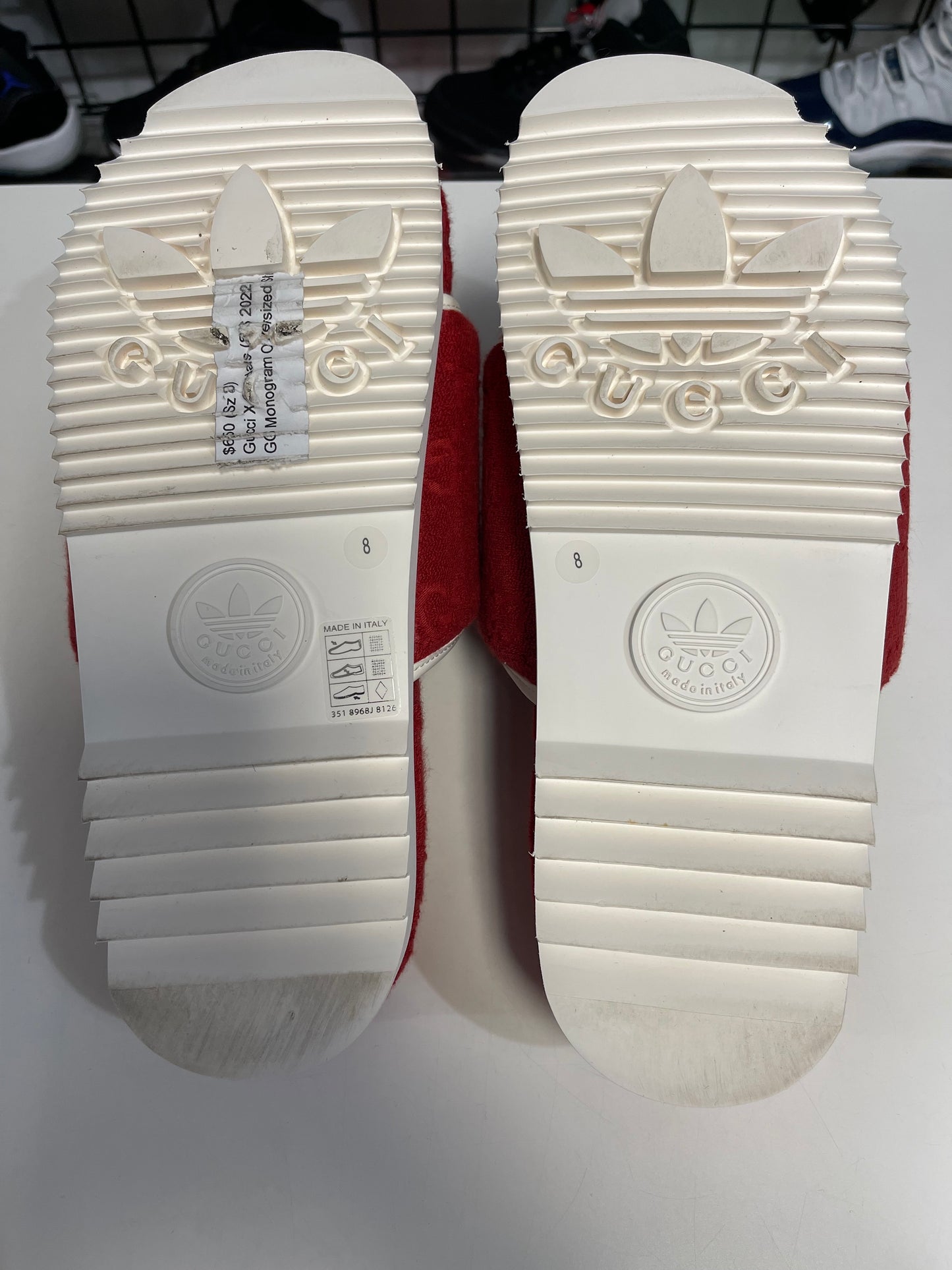 Gucci X Adidas Red Slide size 8G