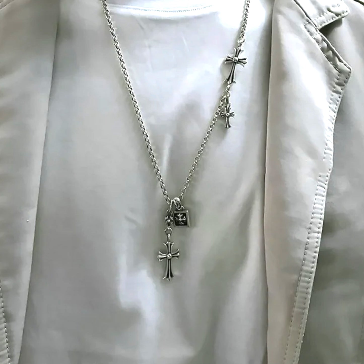 Brand New Chrome Hearts Inspired Cross Necklace