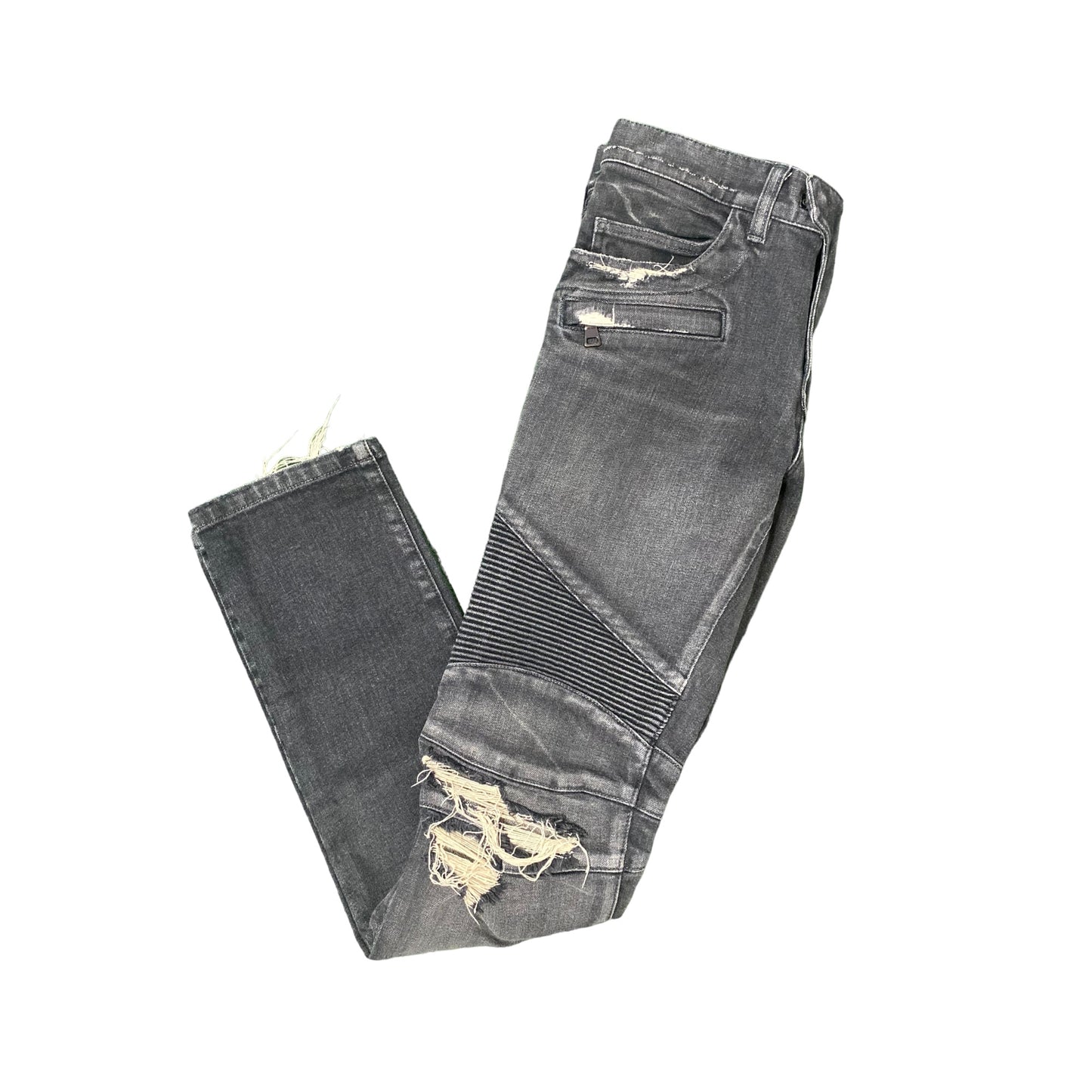 Balmain Black Denim Ripped Jeans Size 30
