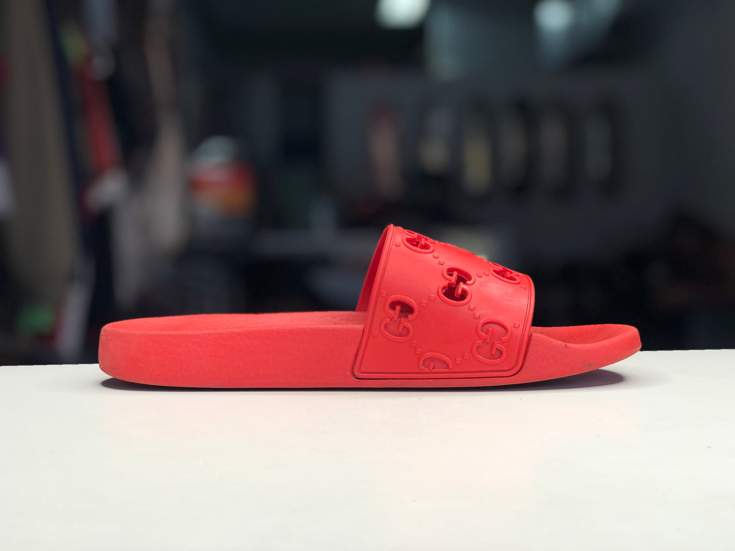 Gucci Red Rubber Slide size 8G