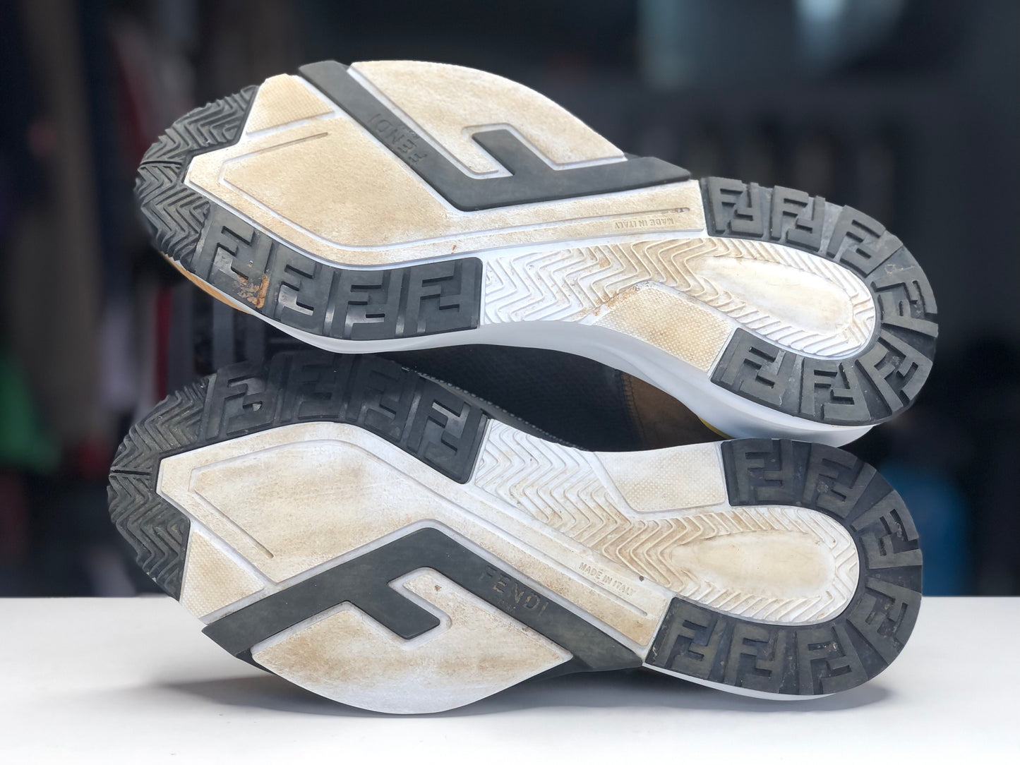 Fendi Flow Logo Zip Runner Sneaker size 41