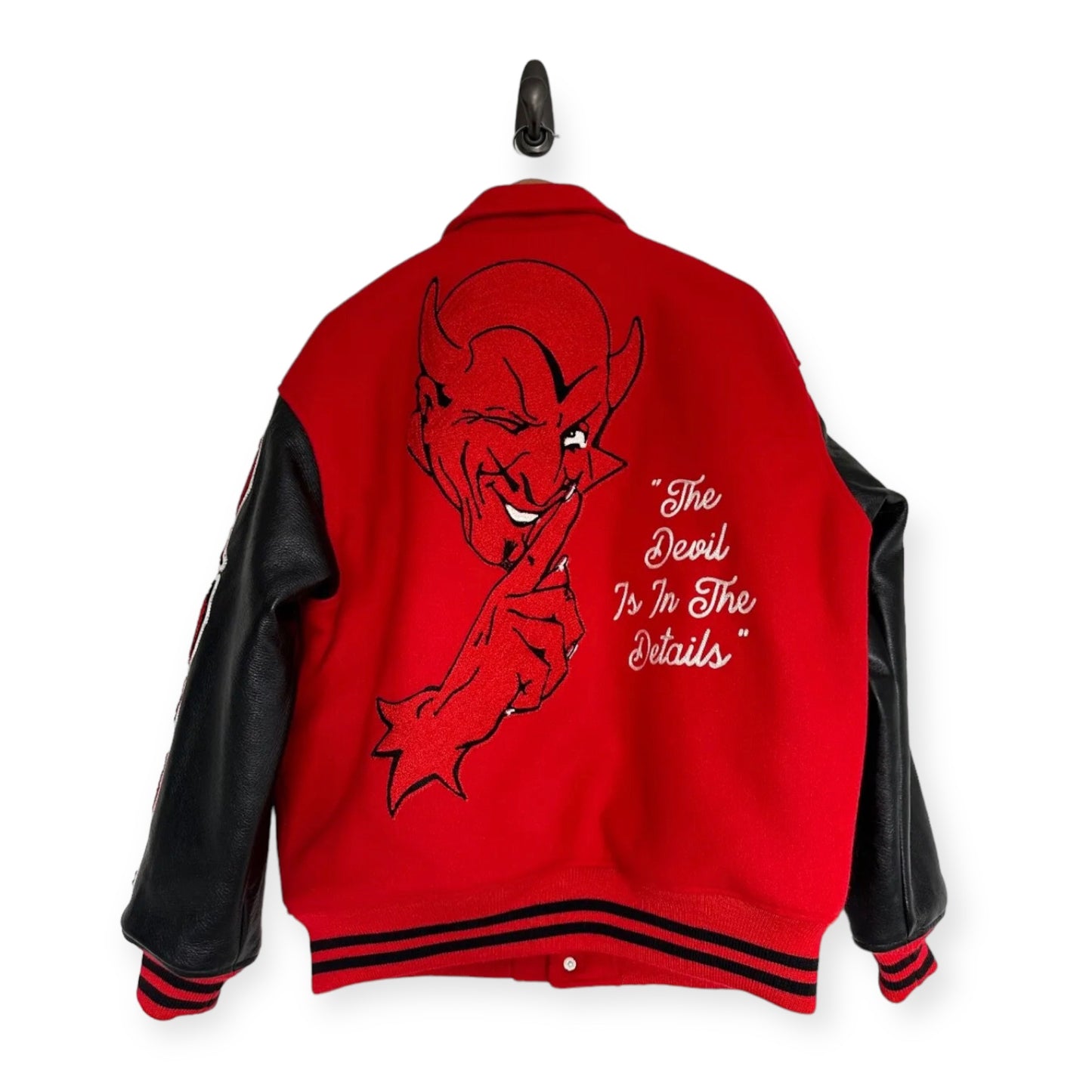 Brand New Saint Michael Wool Leather Varsity Devil Jacket Size L