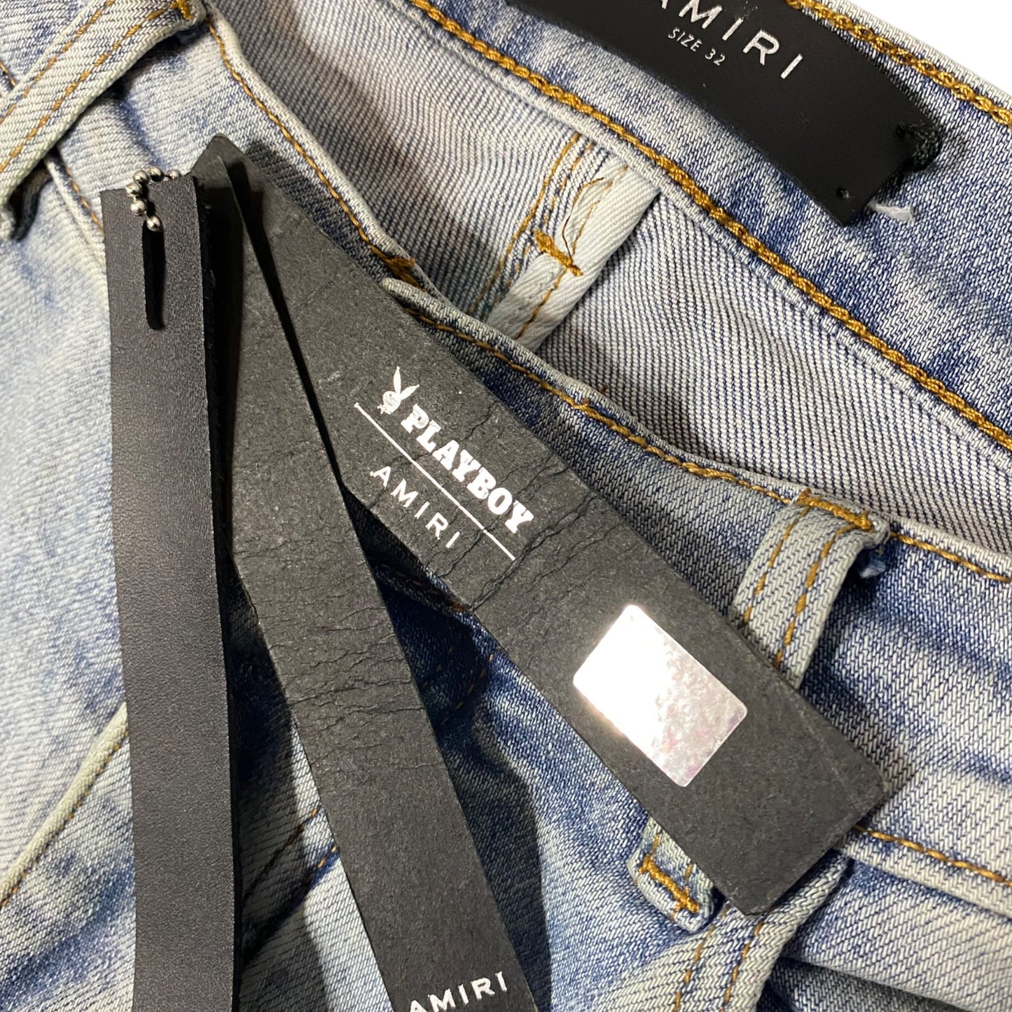 Brand New Amiri Playboy Blue Denim Jeans size 31