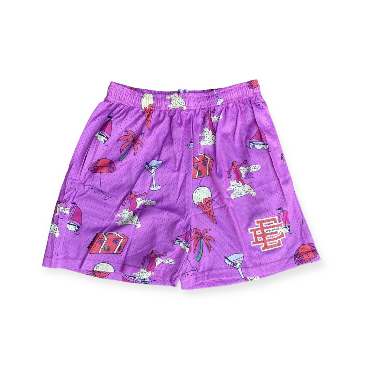 Brand New Eric Emanuel Pink Toons Shorts Size L