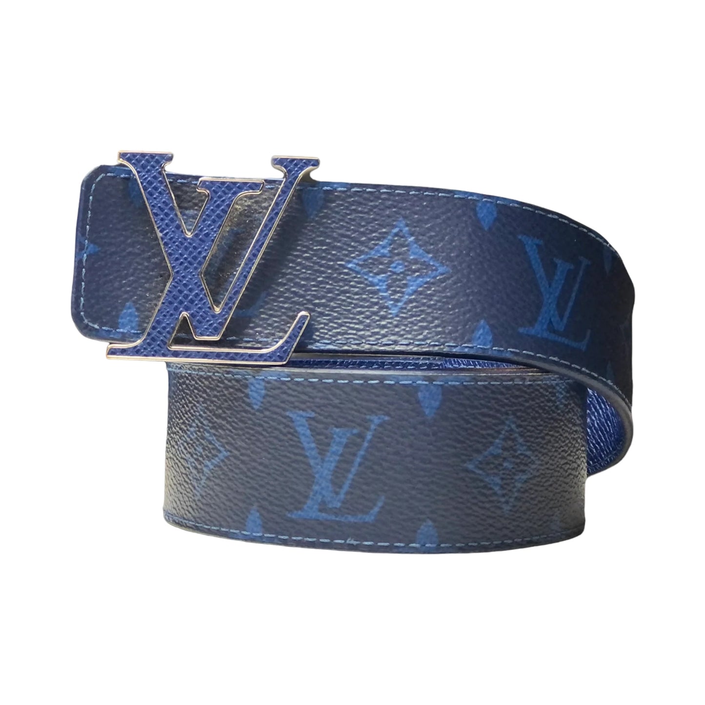 Louis Vuitton Blue Leather Belt