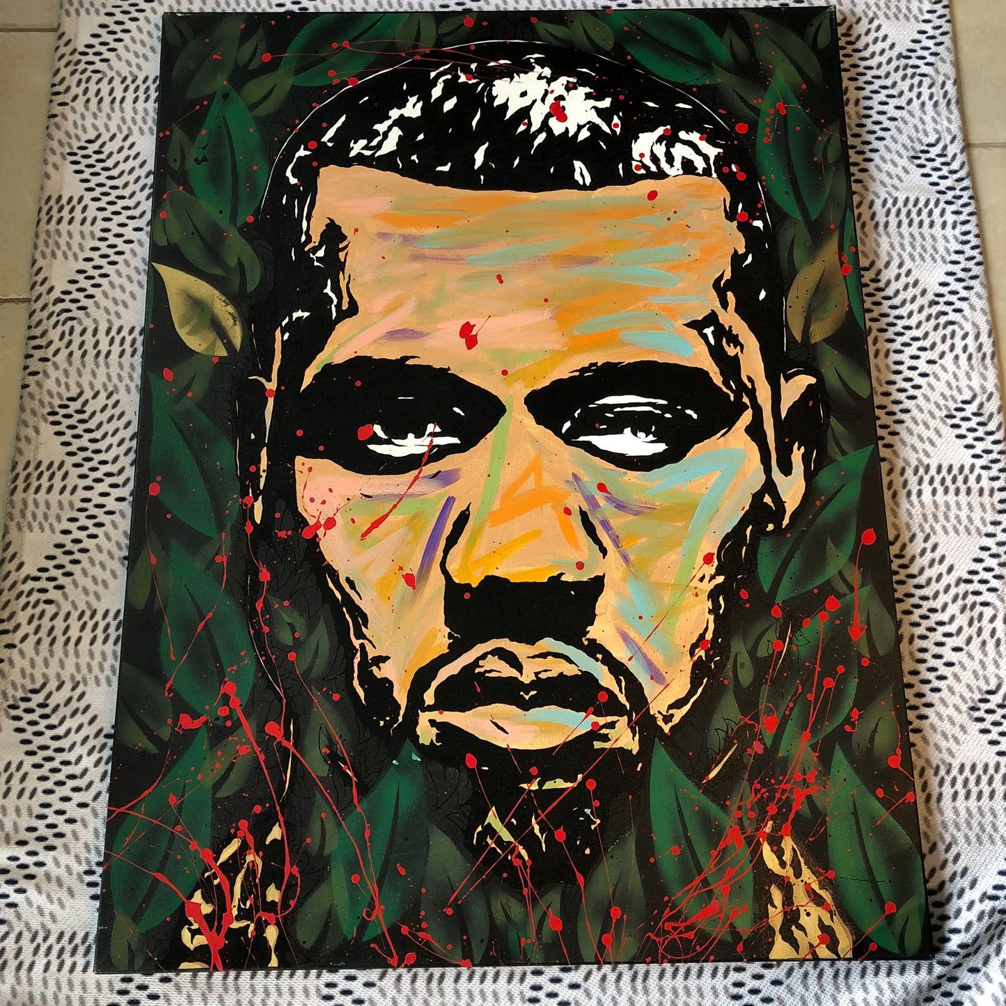 Three Piece Kanye West Painting