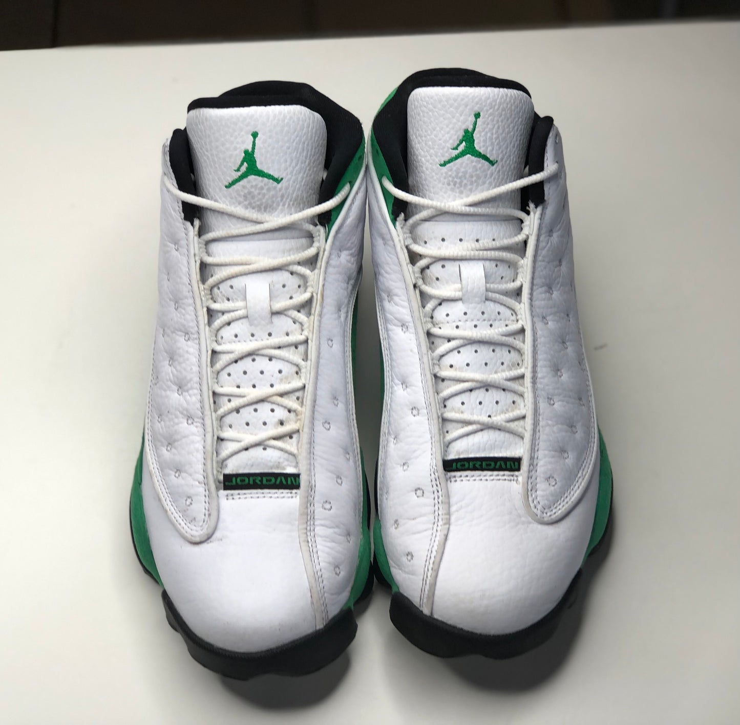 Jordan 13 White Lucky Green size 8