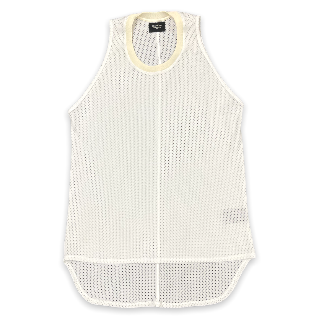 Fear of God Jersey Tank Mesh White Size Small