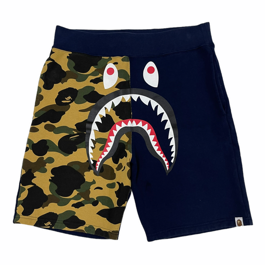 Bape Shark Navy Sweat Shorts