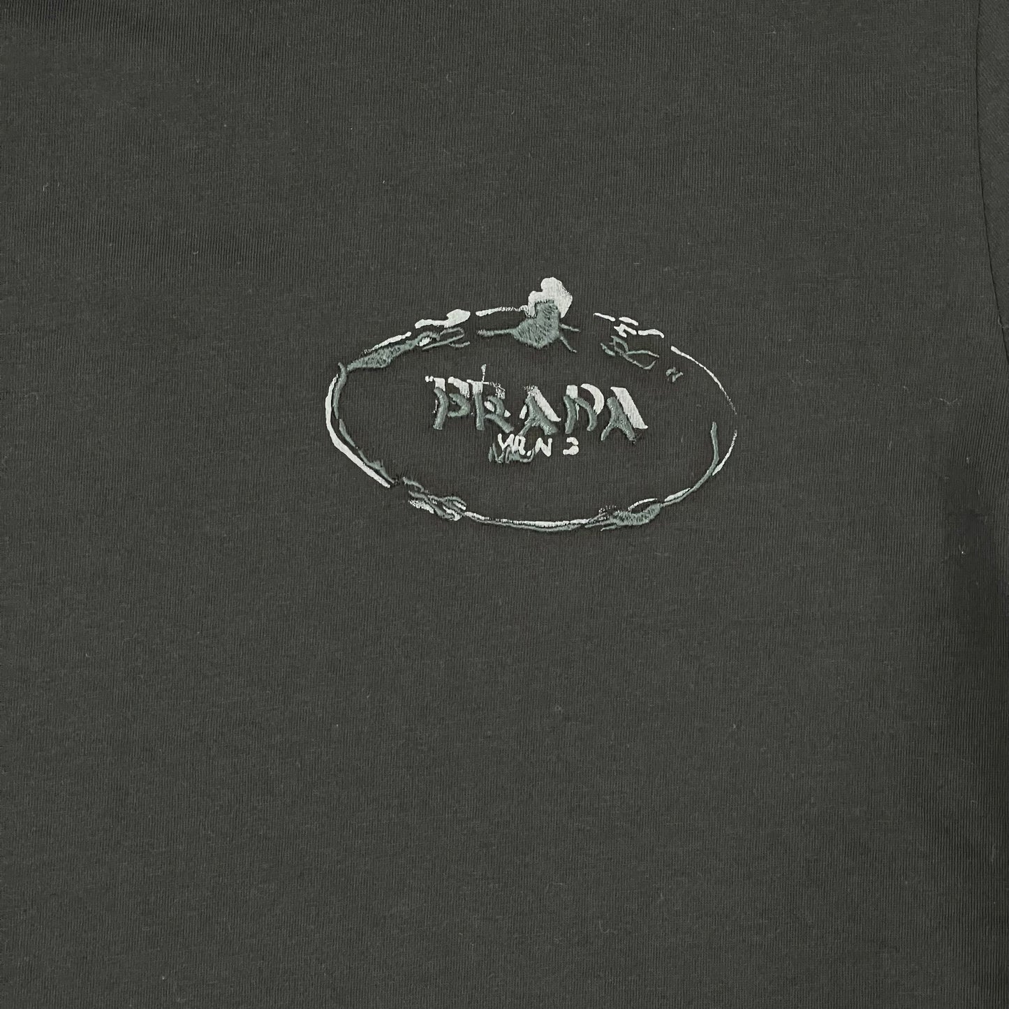 Prada Logo Embroidered Tshirt