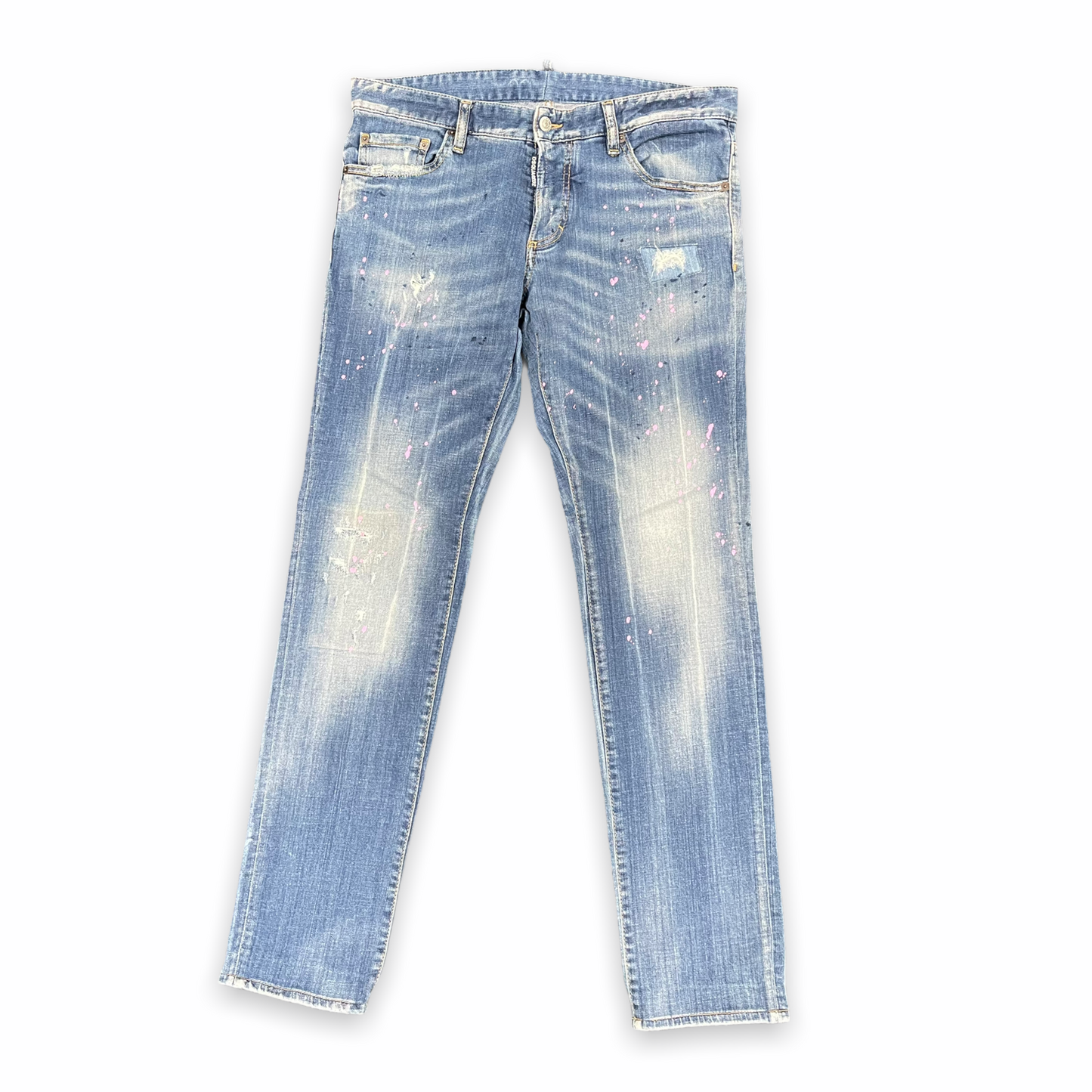 Dsquared Paint Splatter Distress Jeans