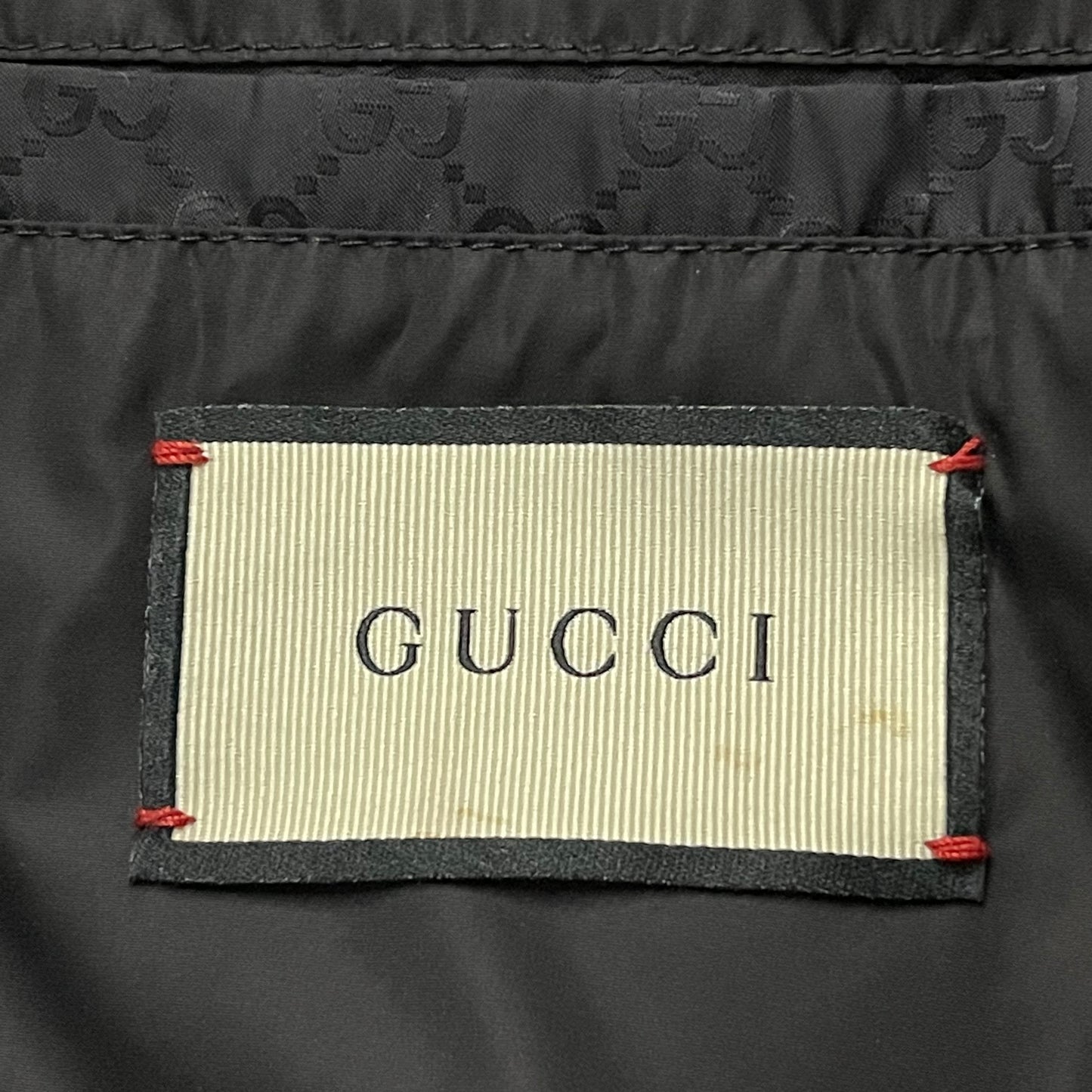 Gucci GG Padded Black Coat Vest Removeable Sleeves Size 50/Large