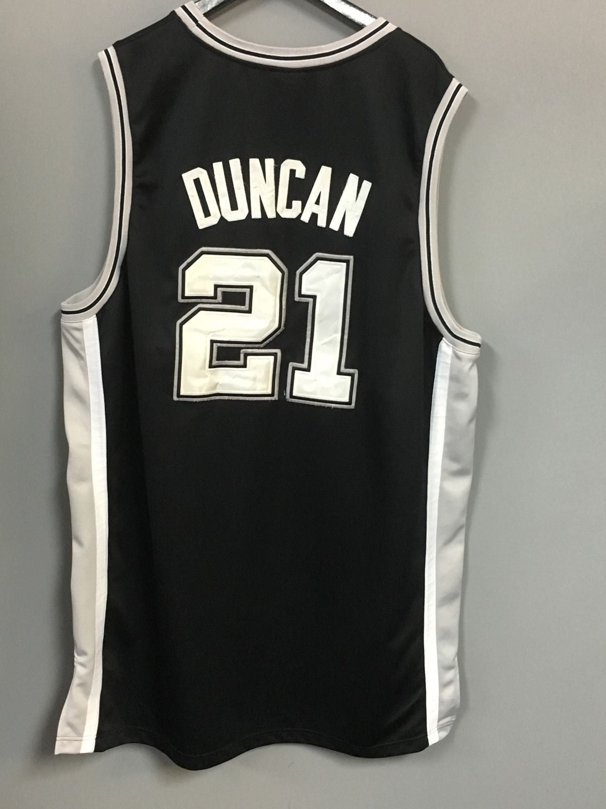 Vintage Tim Duncan San Antonio Spurs Jersey Mens XXL 2XL Reebok NBA Plaid  RARE